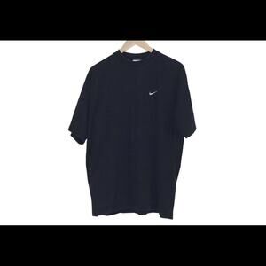 Vintage 90s Nike Embroidered Black Shirt Made In USA Sz L